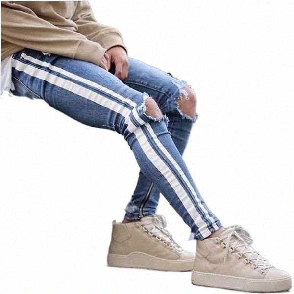 men's jeans mens blue ripped holes side striped skinny straight slim elastic denim fit male fashion long trousers jeans11 h755#
men's jeans mens blue ripped holes side striped skinny straight slim elastic denim fit male fashion long trousers jeans11 h755#