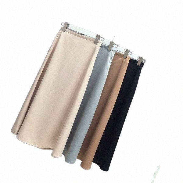 women elegant ol skirt ladies glossy satin plain shiny fashion party office skirts solid high waist j4bd#, Black
women elegant ol skirt ladies glossy satin plain shiny fashion party office skirts solid high waist j4bd#, Black