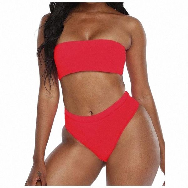 women's swimwear women solid push up bandeau bikini ladies high waist swimsuit off the shoulder bathing suit badpak dames #g3 e4gk#, White;black
women's swimwear women solid push up bandeau bikini ladies high waist swimsuit off the shoulder bathing suit badpak dames #g3 e4gk#, White;black