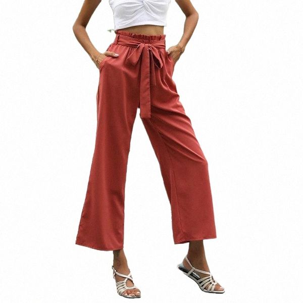 women's pants & capris solid color sashes high waist wide leg women loose casual summer trousers classic ruffled soft long female botto, Black;white
women's pants & capris solid color sashes high waist wide leg women loose casual summer trousers classic ruffled soft long female botto, Black;white