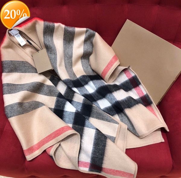 new design scarf home b plaid double-sided cloak autumn winter versatile shawl thickened pure cashmere, Blue;gray 
new design scarf home b plaid double-sided cloak autumn winter versatile shawl thickened pure cashmere, Blue;gray