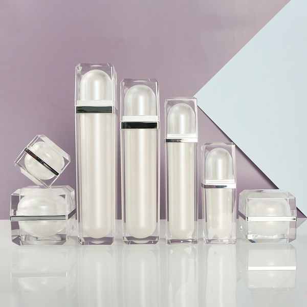 10/30/50g square white acrylic refillable cream jar 20/30/40/60/120ml pump sprayer bottles for travel makeup cleanser facial lotion
10/30/50g square white acrylic refillable cream jar 20/30/40/60/120ml pump sprayer bottles for travel makeup cleanser facial lotion