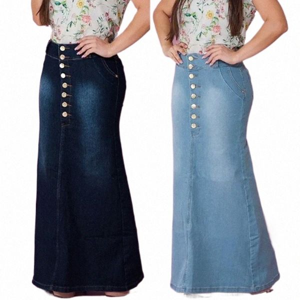 skirts 2021 women spring 's casual front button washed denim a-line long jean skirt summer lady club mujer 23jy#, Black
skirts 2021 women spring 's casual front button washed denim a-line long jean skirt summer lady club mujer 23jy#, Black