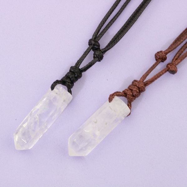 natural stone necklace irregular rock crystal quartz pendant woven adjustable necklaces for women men necklace, Silver
natural stone necklace irregular rock crystal quartz pendant woven adjustable necklaces for women men necklace, Silver