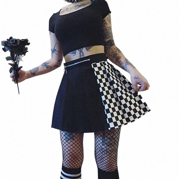 gothic grunge plaid patchwork pleated high waist mini skirt black white zipper punk aesthetic harajuku women's skirts 1611#
gothic grunge plaid patchwork pleated high waist mini skirt black white zipper punk aesthetic harajuku women's skirts 1611#
