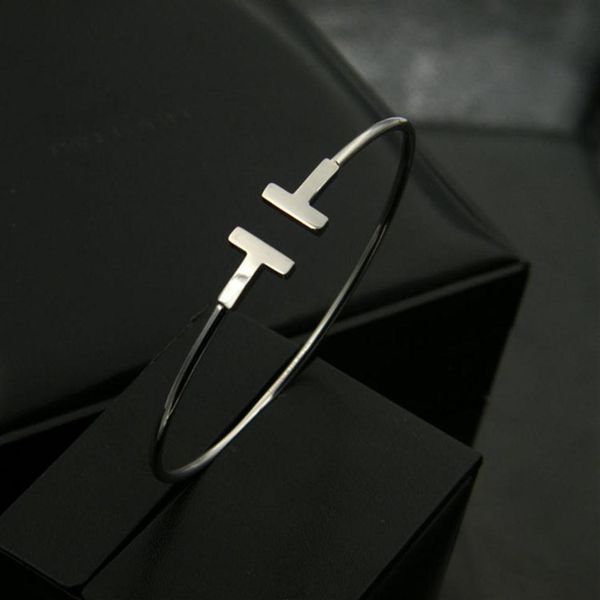 pulsera mujer new luxury quality fashion women jewelry stainless steel open cuff double t bangle bracelet gold silver rose gold hi241s1959, Black
pulsera mujer new luxury quality fashion women jewelry stainless steel open cuff double t bangle bracelet gold silver rose gold hi241s1959, Black