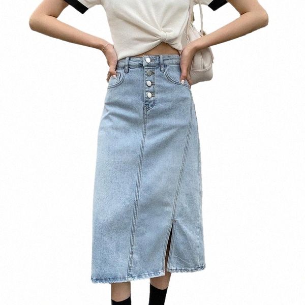 skirts street style 2021 summer long denim skirt women four buttons high waist a line jeans blue one side slit jupe en jean s119 r70b#, Black
skirts street style 2021 summer long denim skirt women four buttons high waist a line jeans blue one side slit jupe en jean s119 r70b#, Black