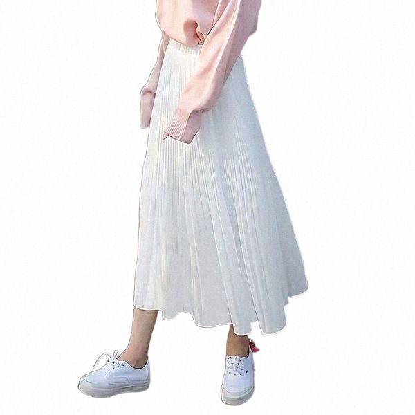women vintage pleated midi long skirt female korean casual high waist chiffon skirts summer black white a-line jupe faldas o8ve#
women vintage pleated midi long skirt female korean casual high waist chiffon skirts summer black white a-line jupe faldas o8ve#