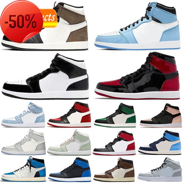 boots basketball shoes women men 1 patent leather panda pink green university blue court purple royal bred toe unc obsidian sneakers trainer, Black
boots basketball shoes women men 1 patent leather panda pink green university blue court purple royal bred toe unc obsidian sneakers trainer, Black