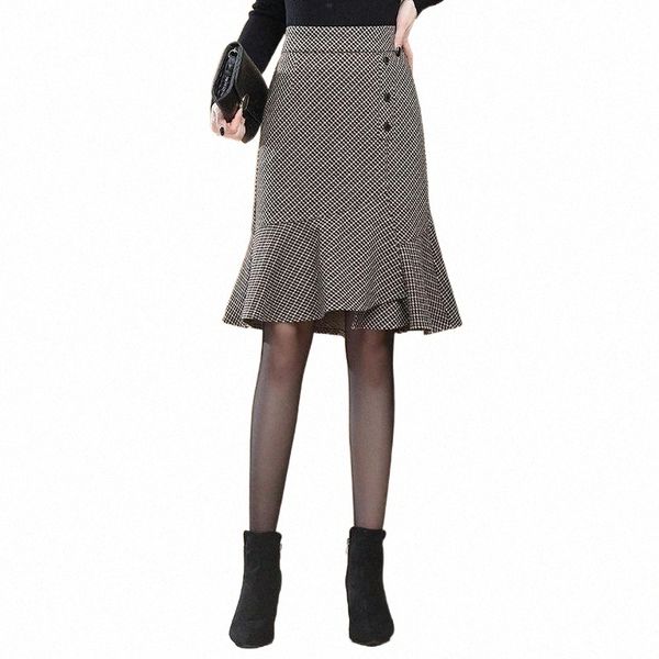 skirts 2021 autumn & winter fishtail skirt elastic high waist slimming wild plaid casual women bag hip t9f9#, Black
skirts 2021 autumn & winter fishtail skirt elastic high waist slimming wild plaid casual women bag hip t9f9#, Black