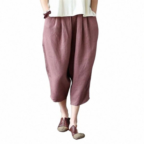 women's pants & capris 2021 autumn summer vintage linen loose women calf-length elastic waist trouser female thin calcas feminina k44y#, Black;white
women's pants & capris 2021 autumn summer vintage linen loose women calf-length elastic waist trouser female thin calcas feminina k44y#, Black;white