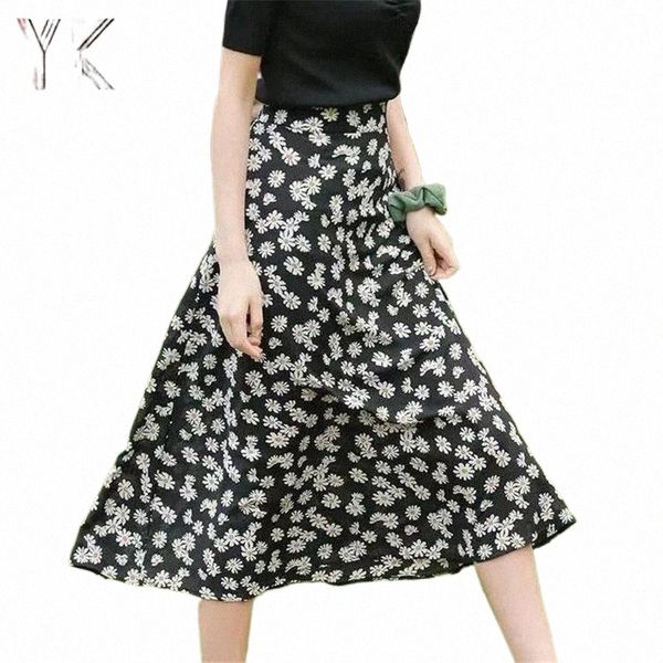 little daisy floral print elastic waist midi skirt summer wild female vintage long korean fashion casual aesthetic saia skirts i0y2#, Black
little daisy floral print elastic waist midi skirt summer wild female vintage long korean fashion casual aesthetic saia skirts i0y2#, Black