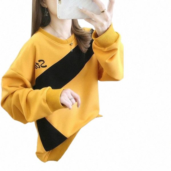 women's hoodies & sweatshirts korean style oversized hoodie women letter printing yellow crewneck sweatshirt fot teen girls polyester p, Black
women's hoodies & sweatshirts korean style oversized hoodie women letter printing yellow crewneck sweatshirt fot teen girls polyester p, Black