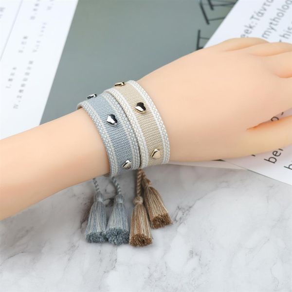 heart braided friendship bracelet for women handmade rope bracelet embroidery tassel vintage jewelry christmas gift245w, Golden;silver
heart braided friendship bracelet for women handmade rope bracelet embroidery tassel vintage jewelry christmas gift245w, Golden;silver