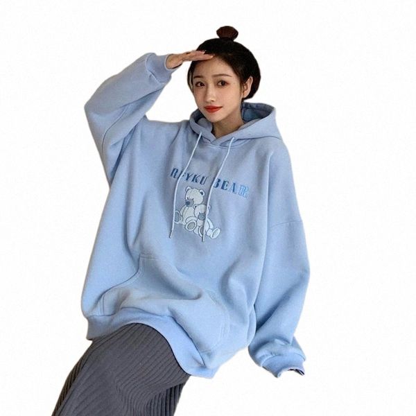 autumn and winter loose long sleeve bear embroidery thickened hooded sportswear for women women's hoodies & sweatshirts 356z#, Black
autumn and winter loose long sleeve bear embroidery thickened hooded sportswear for women women's hoodies & sweatshirts 356z#, Black