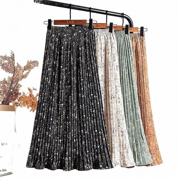 skirts 2021 women summer pleated chiffon skirt elastic waist elegant vintage floral print office ladies long faldas beach wear 122n#, Black
skirts 2021 women summer pleated chiffon skirt elastic waist elegant vintage floral print office ladies long faldas beach wear 122n#, Black