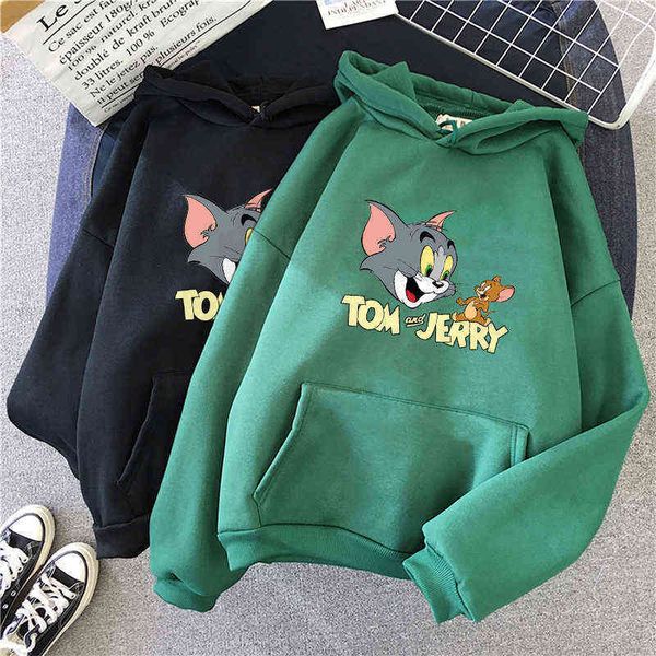 women's hoodies sweatshirts cat tom mouse jerry new ulzzang loose casual women long sleeve cute female kawaii print winter hoodies har, Black
women's hoodies sweatshirts cat tom mouse jerry new ulzzang loose casual women long sleeve cute female kawaii print winter hoodies har, Black