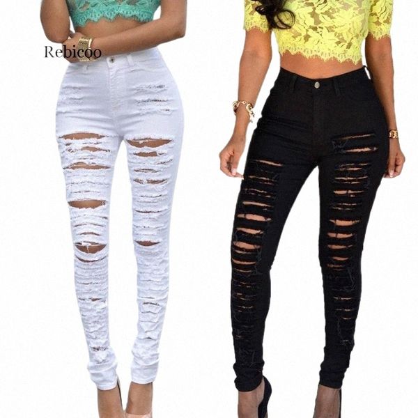 women casual pants brand fashion pencil high waist hole skinny elastic pant slim trousers plus size women's & capris 40vq#, Black;white
women casual pants brand fashion pencil high waist hole skinny elastic pant slim trousers plus size women's & capris 40vq#, Black;white