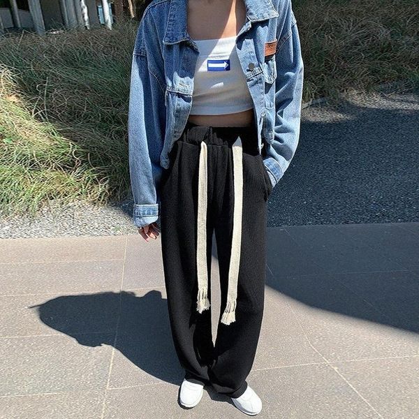 women's pants & capris plush drawstring wide leg autumn and winter high waist vertical sports walking black casual b8ql#, Black;white
women's pants & capris plush drawstring wide leg autumn and winter high waist vertical sports walking black casual b8ql#, Black;white
