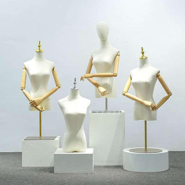 half length female platform mannequin display frame women's dress dummy female model, Khaki
half length female platform mannequin display frame women's dress dummy female model, Khaki