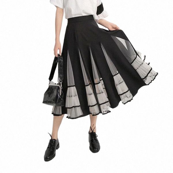 autumn winter skirt women high waist mesh ruffles vintage splice draped skirts ladies chic simple a-line muslim clothing r5td#, Black
autumn winter skirt women high waist mesh ruffles vintage splice draped skirts ladies chic simple a-line muslim clothing r5td#, Black