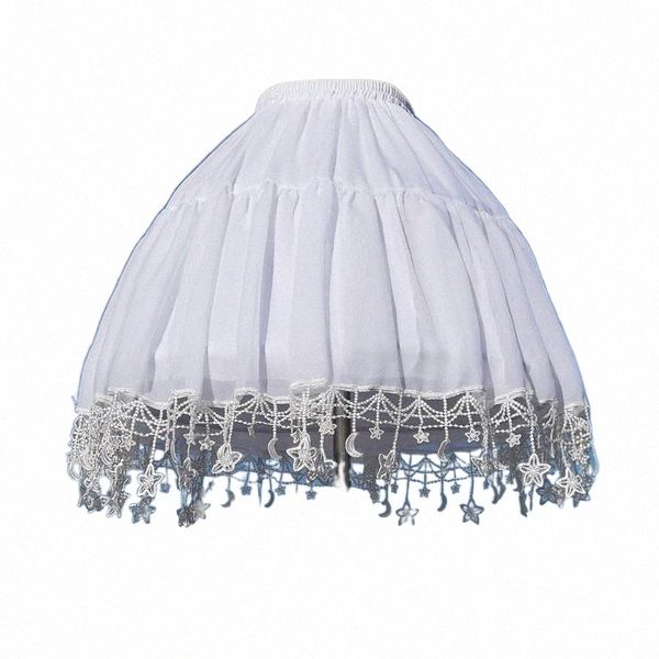 women underskirt petticoat for lolita girls elastic waist mid-length fishbone support violent carmen tutu skirt moon star river skirts l3qu#, Black
women underskirt petticoat for lolita girls elastic waist mid-length fishbone support violent carmen tutu skirt moon star river skirts l3qu#, Black
