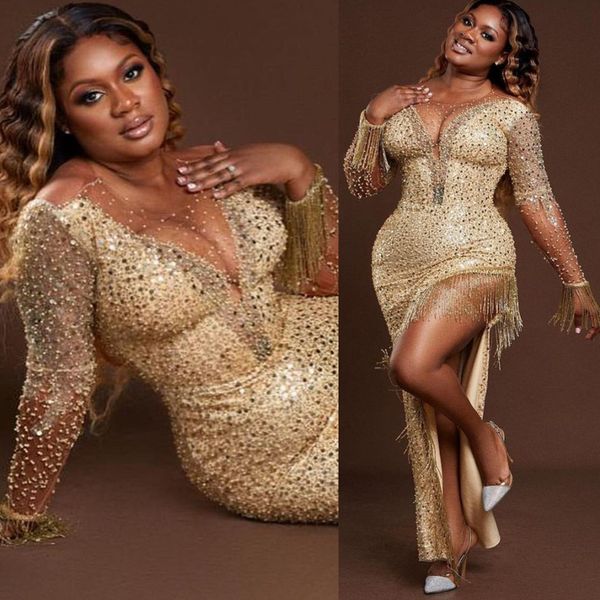 2022 arabic aso ebi luxurious gold prom dresses sequined lace sparkly evening formal party second reception birthday engagement gowns dress, Black
2022 arabic aso ebi luxurious gold prom dresses sequined lace sparkly evening formal party second reception birthday engagement gowns dress, Black