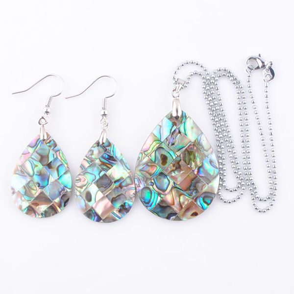 natural paua abalone shell water drop fashion jewelry set for women party gift beads dangle pendant dangle hook earring chain 45cmq3006, Silver
natural paua abalone shell water drop fashion jewelry set for women party gift beads dangle pendant dangle hook earring chain 45cmq3006, Silver