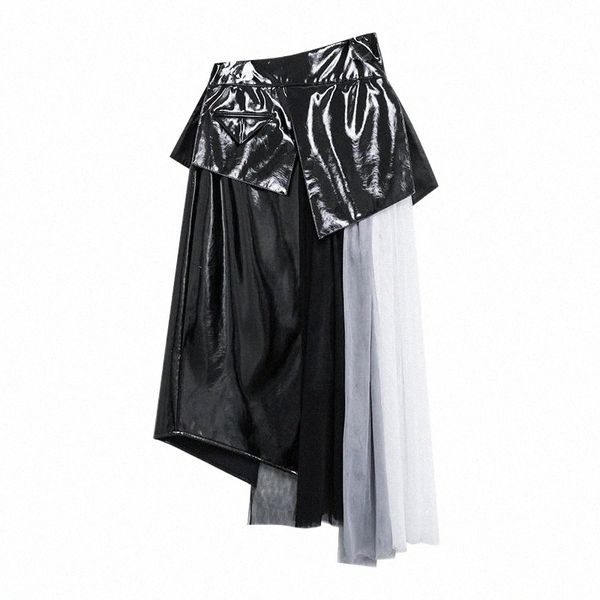 women high waist skirt mesh stitching black leather skirts asymmetry maxi loose long autumn winter 2021 clothes q8gr#
women high waist skirt mesh stitching black leather skirts asymmetry maxi loose long autumn winter 2021 clothes q8gr#