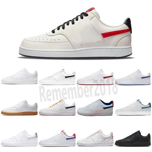 new court vision designer shoes men women triple black white gum low sneakers sports trainers university red pn dust thunderstorm electro pu, White;red
new court vision designer shoes men women triple black white gum low sneakers sports trainers university red pn dust thunderstorm electro pu, White;red