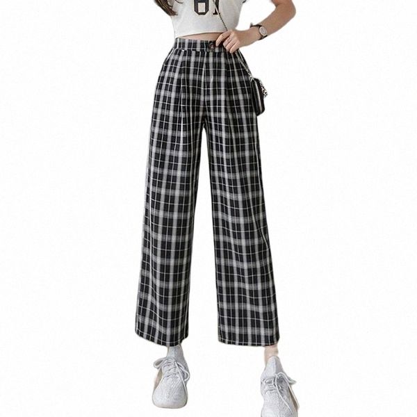 spring summer women pant vintage plaid pants high waist wide leg cotton linen casual female korean trousers women's & capris n4qm#, Black;white
spring summer women pant vintage plaid pants high waist wide leg cotton linen casual female korean trousers women's & capris n4qm#, Black;white