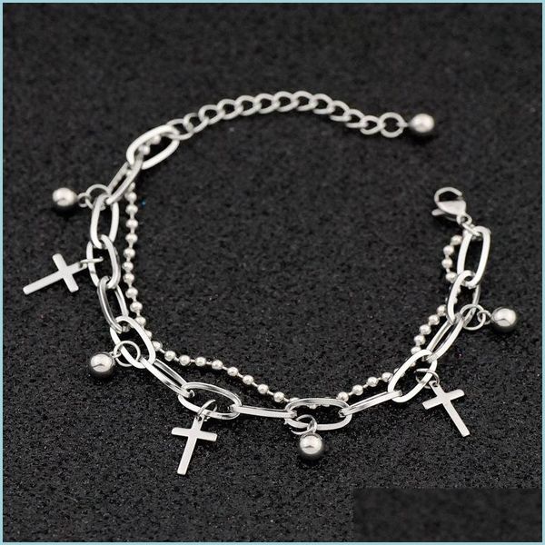 charm bracelets gothic hip hop metal cross pendant charm stainless steel bracelet for women beads 2 layering linked chain bracelets c dhkxp, Golden;silver
charm bracelets gothic hip hop metal cross pendant charm stainless steel bracelet for women beads 2 layering linked chain bracelets c dhkxp, Golden;silver