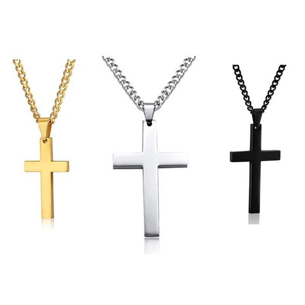 pendant necklaces stainless steel titanium faith crucifix cross pendant necklace choker gold/black chain for men women jewelry jesus dh0d6, Silver
pendant necklaces stainless steel titanium faith crucifix cross pendant necklace choker gold/black chain for men women jewelry jesus dh0d6, Silver