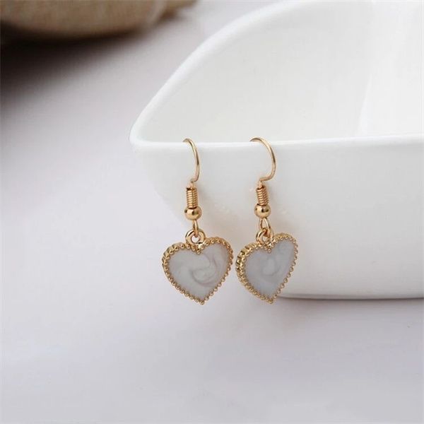 delicate white enamel dangle chandelier women simple love heart drop earrings jewelry gift ac105, Silver
delicate white enamel dangle chandelier women simple love heart drop earrings jewelry gift ac105, Silver
