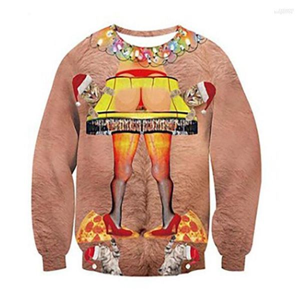 ladies 3d round neck sweatshirt christmas trend graphic print harajuku o loose top, Black
ladies 3d round neck sweatshirt christmas trend graphic print harajuku o loose top, Black