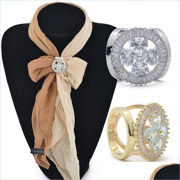 pins brooches new high-end exquisite cute double ring scarf buckle copper micro inlay zircon flower silk brooch clip c3 drop deliver dho2h, Gray
pins brooches new high-end exquisite cute double ring scarf buckle copper micro inlay zircon flower silk brooch clip c3 drop deliver dho2h, Gray