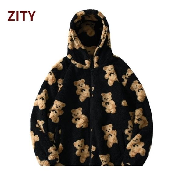 women's hoodies sweatshirts zity cartoon bear fleece hooded jackets women casual hoodie female zip up sweatshirt teddy coat warm hoodie, Black
women's hoodies sweatshirts zity cartoon bear fleece hooded jackets women casual hoodie female zip up sweatshirt teddy coat warm hoodie, Black
