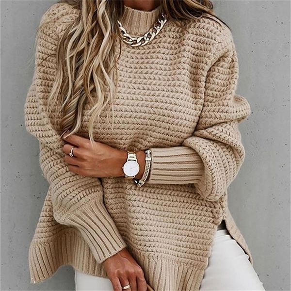women s sweaters autumn winter women knitted sweater mock neck casual loose basic pullovers warm elegant solid batwing sleeve side split 22, White;black
women s sweaters autumn winter women knitted sweater mock neck casual loose basic pullovers warm elegant solid batwing sleeve side split 22, White;black