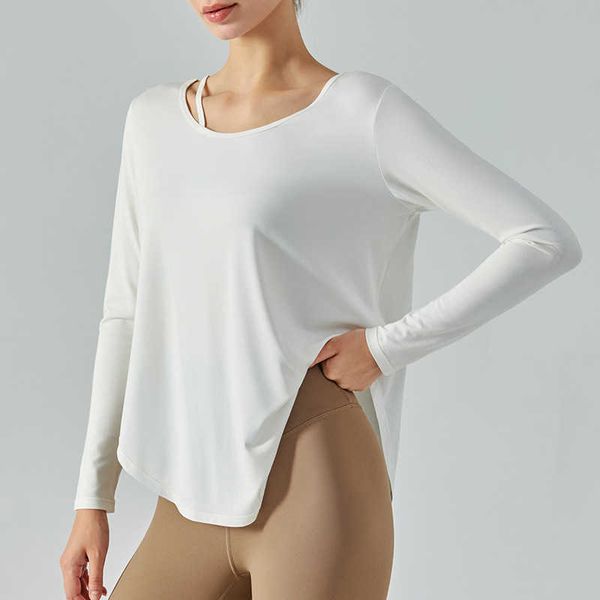 lu-366 relaxed fitness shirt long sleeve sweater wear yoga gym clothes running fitness tees, White;red
lu-366 relaxed fitness shirt long sleeve sweater wear yoga gym clothes running fitness tees, White;red