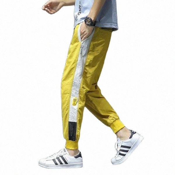 sweatpants men's pants bundle casual harlem spring fall logo k85h#, Black