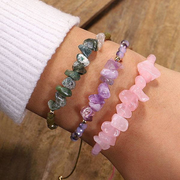 new handmade creative woven woman adjustable bangle irregular natural gravel mixed beads bracelet for women men jewelry gift, Golden;silver
new handmade creative woven woman adjustable bangle irregular natural gravel mixed beads bracelet for women men jewelry gift, Golden;silver