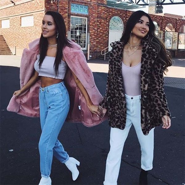 women's fur faux ins fashion leopard long coat women winter overcoat streetwear luxury loose rabbit jacket thick plush coats female 220, Black
women's fur faux ins fashion leopard long coat women winter overcoat streetwear luxury loose rabbit jacket thick plush coats female 220, Black