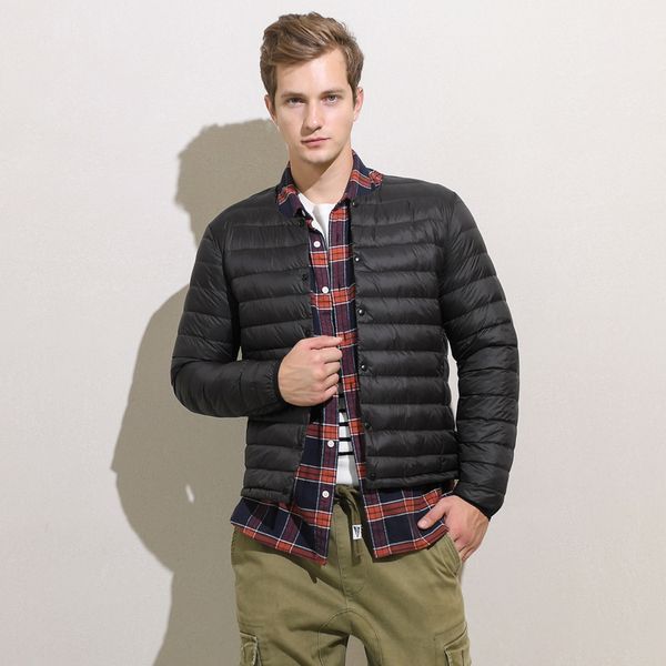ultra-light and thin down jacket mens short v-neck round neck liner fashion casual cross-border white duck coat, Black
ultra-light and thin down jacket mens short v-neck round neck liner fashion casual cross-border white duck coat, Black