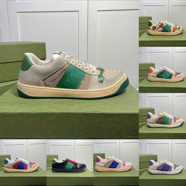 2022 screener sneaker distressed designer shoes fashion plate-forme dirty sneakers floral striped ivory ebony green mens womens flatform cas, Black
2022 screener sneaker distressed designer shoes fashion plate-forme dirty sneakers floral striped ivory ebony green mens womens flatform cas, Black