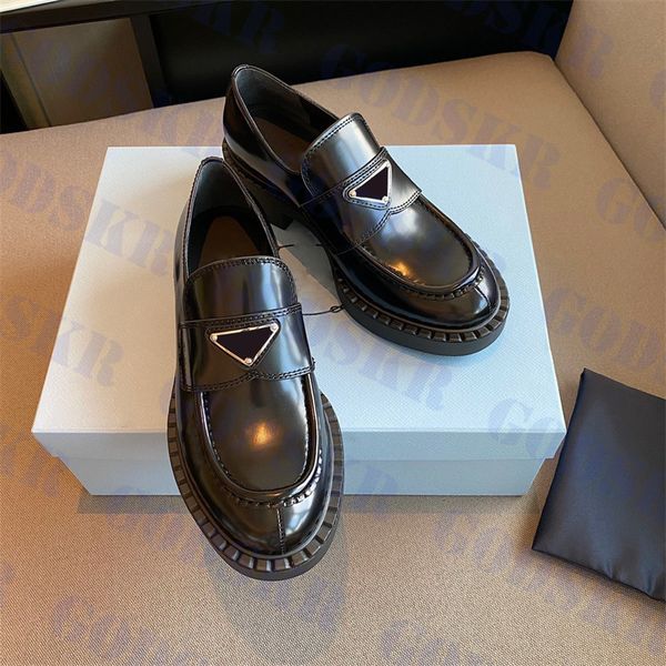 platform leather shoes for women triangle logo loafers girl shoe vintage ladies boots two colors, Blue;gray
platform leather shoes for women triangle logo loafers girl shoe vintage ladies boots two colors, Blue;gray