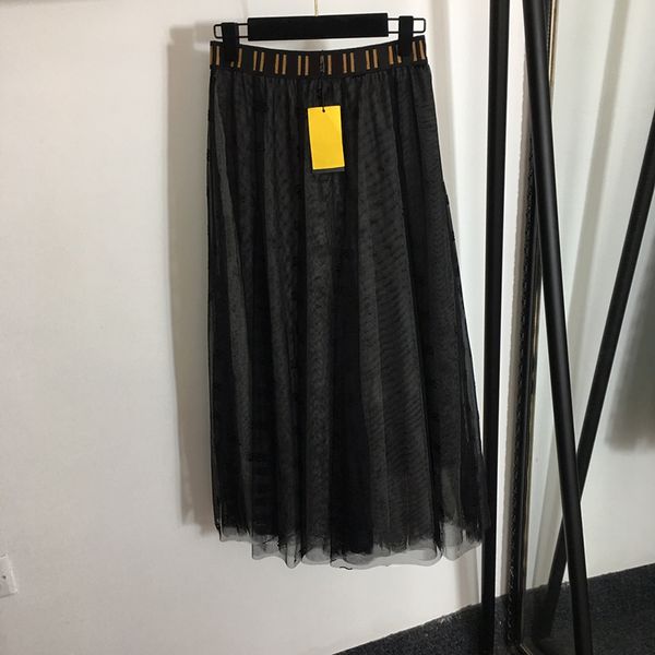 ladies mesh dresses fashion letters embroidery skirts high waist elegant charm dress luxury weave skirt, Black;gray
ladies mesh dresses fashion letters embroidery skirts high waist elegant charm dress luxury weave skirt, Black;gray