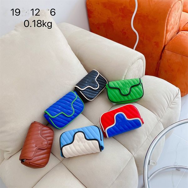 designer children letter handbags kids contrast color messenger bags girls single shoulder satchel bags a9108, Black 
designer children letter handbags kids contrast color messenger bags girls single shoulder satchel bags a9108, Black