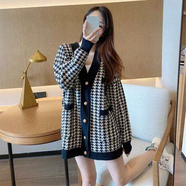 women s knits tees cardigans coat single breasted v neck kint sweater vintage casual loose elegant femme streetwear 220919, White
women s knits tees cardigans coat single breasted v neck kint sweater vintage casual loose elegant femme streetwear 220919, White