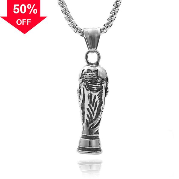 designer style necklace birthday christmas titanium steel world cup fashion men's stainls 190182, Silver
designer style necklace birthday christmas titanium steel world cup fashion men's stainls 190182, Silver