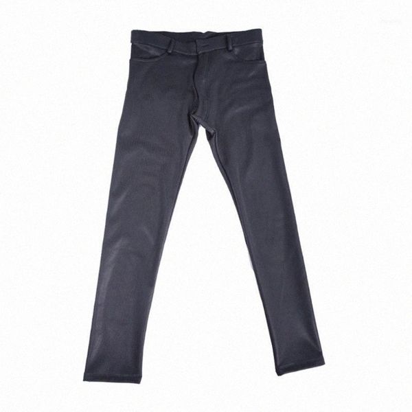 men's pants men tight-ftting mid waist pencil pu faux leather casual trousers motorcycle elastic 20% shaping thin leg skinny leggings1, Black
men's pants men tight-ftting mid waist pencil pu faux leather casual trousers motorcycle elastic 20% shaping thin leg skinny leggings1, Black